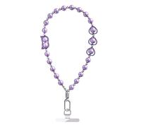 XAGMODSHN Fashion Phone Straps with Double Systems Not Fall Mobile Cord Shimmering Heart Shaped Mobile Lanyard for Stylish Look Sports Accessory