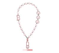 XAGMODSHN Fashion Phone Straps with Double Systems Not Fall Mobile Cord Shimmering Heart Shaped Mobile Lanyard for Stylish Look Sports Accessory