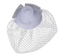 XAGMODSHN Fermaglio per capelli in morbida rete con robusta clip di base, elegante copricapo per costumi, compleanni, riunioni di famiglia, feste, fermagli per capelli da donna