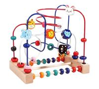 XAGMODSHN Giocattolo Filo Perle in Legno Educativo per Riconoscimento del Colore E Lo Sviluppo delle Competenze Motorie nel Giocattolo per Perle Filo Legno Bambini