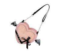 XAGMODSHN Itabag - Borsa a tracolla a forma di cuore abbinata, bella borsa a tracolla per appuntamenti, stile giapponese, borsa messenger per tutti i giorni, rosa