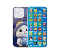 XAGMODSHN Kids Interactive Fingta Play Phone con Lettera Costruzione ABS Safe Musica Learning Toddler Educational Toy Finge Play Phone Mobile