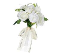 XAGMODSHN Lussuosi fiori fatti a mano in seta come fiori fatti a mano con rose finte bianche e calla per una decorazione elegante