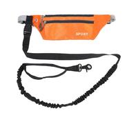 XAGMODSHN Marsupio multifunzionale per cani + guinzaglio lungo Set per la corsa Jogging multifunzionale Sport Marsupio per addestramento del cane con cintura