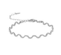 XAGMODSHN Moderno minimalista regolabile braccialetto a catena portatile robusto titanio acciaio gioielli per le donne design impermeabile, Bracelet: 16+5cm Necklace: 33+8cm, Acciaio al titanio