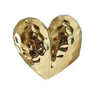 XAGMODSHN Ornamento contemporaneo della statua della ceramica di forma del cuore per il salone con la ceramica e significato simbolico di amore