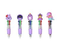 XAGMODSHN Penna a sfera multicolore 4-Color-in-1 Penne retrattili multicolore per diario codifica a colori Cartoon sfera