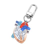 XAGMODSHN Portachiavi anatomico con ciondolo a forma di cuore, accessorio educativo per studenti di fisica e operatori sanitari portachiavi microscopico
