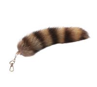 XAGMODSHN Portachiavi lungo a forma di coda di animale, ciondolo a forma di coda di peluche, ciondolo per borsa o zaini, S, Taglia unica