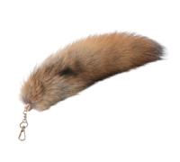 XAGMODSHN Portachiavi lungo a forma di coda di animale, ciondolo a forma di coda di peluche, ciondolo per borsa o zaini, Coda di lu, Taglia unica