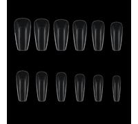 XAGMODSHN Punte finte naturali trasparenti per estensione unghie finte artificiali scolpite con dito-strumenti per manicure salone-casa
