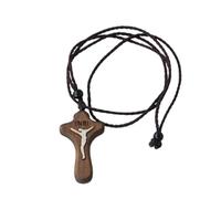 XAGMODSHN Regali cattolici cristiani dell'annata Gesù Croce Estetica Collana Gioielli Sul Materiale In Legno Solido In Lega Di Zinco Del Collo