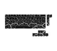 XAGMODSHN Set copritasti per tastiere meccaniche Stampa laterale illuminante Tema pioggia stelle Copritasti da 74 Copritasti illuminanti