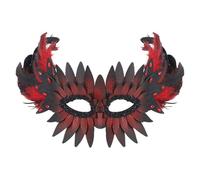 XAGMODSHN Simpatico design leggero decorato con piume a mezzo volto, ideale per feste a tema e sfilate, becco di Halloween