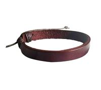 XAGMODSHN Smooth Even Bangle Contemporary Traditional Nonallergenic PU Leather Exemplary for Daily Use Otherwise Special Instances Unisex Simple Leather Wristband