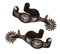 XAGMODSHN Sperone per equitazione con intagli rivettati sicuri ed eleganti, adatti per allenamenti e gare, utilizzare speroni da allenamento