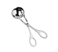 XAGMODSHN Stampo per Polpette con Presa Comoda Resistente alla Ruggine in Acciaio Inossidabile 304 Cucchiaio Rotondo per Modellare Le Polpette Riso in Metallo Pressa per Polpette Sicuro