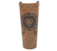 XAGMODSHN Storico Braccio Guardia Gioco di Roleplay Guanti Vintage Bracciale Goffratura Guardia PU Bracciali In Pelle Per Evento Formale Bracciali Gotici, Marrone chiaro, A