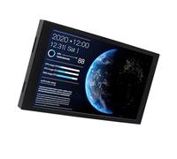 XAGMODSHN Strumento di visualizzazione trasparente dello schermo della cassa del PC di alluminio con temi personalizzabili Facile installazione Non NeedSoftware Lega di alluminio Accessorio per PC