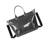 XAGMODSHN Toted Bag Borsa a tracolla Faux Impermeabile Borse Satchel Grande Borsa Casual con Chiusura a Cerniera per le Donne, Nero , Taglia unica