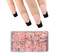 XAGMODSHN Unghie finte a spillo/mandorla, 600 pezzi, a pressione, in acrilico, per estensioni