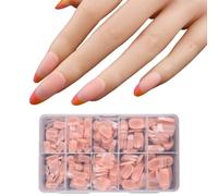 XAGMODSHN Unghie finte a spillo/mandorla, 600 pezzi, a pressione, in acrilico, per estensioni