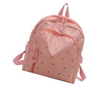 XAGMODSHN Zaino elegante con stampa floreale Pratica borsa da scuola in tessuto poliestere con ampi scomparti per lo zaino alla essenziale tutti i giorni