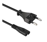 Xahpower 1M Cavo Alimentazione, IEC320 C7 con 2 Pin Euro Cavo di Alimentazione per PS5 / PS4 / PS3 / PS2 / Xbox One S/Xbox Series X/S Ecc - Nero