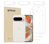 Xahpower 3 pezzi di vetro temperato e 3 pezzi di pellicola protettiva per fotocamera per Google Pixel 9 PRO XL - durezza 9H, ultra chiaro, resistente ai graffi, resistente agli urti, anti-impronte