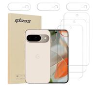 Xahpower 3 pezzi di vetro temperato e 3 pezzi di pellicola protettiva per fotocamera per Google Pixel 9 PRO - durezza 9H, ultra chiaro, resistente ai graffi, resistente agli urti, anti-impronte