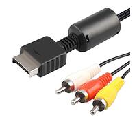 Xahpower Cavo AV per PS2 PS1 PS3, AV a RCA Composito Audio Video Cavo Compatibile con Sony Playstation 1 2 3-1.8M