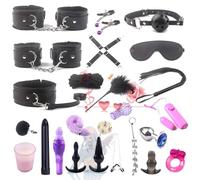 XaiYimee Kit in pelle nera Deluxe Accessorio per il gioco di coppia - Coùplê Rêstraiňt-Boňdage Progettato per le coppie.