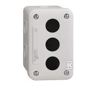 XALE3 Cassetta comando vuota 3 fori Ø22 grigio chiaro