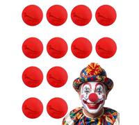 XALFST Naso da Clown 12 Pezzi Rosso, Design Ergonomico Antiallergico, Accessori Morbidi per Maschere Pagliaccio e Animazione Gruppi Carnevale, Halloween e Teatro