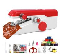 Xamanabu - Macchina da cucire a mano, mini macchina da cucire portatile per principianti, cucitura rapida elettrica, kit di riparazione di vestiti in tessuto, macchina riparatrice per viaggi domestici
