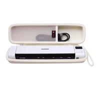 XANAD Custodia rigida per Brother DS-640 / DS-740D / DS-940DW /DS-720D/Doxie Go SE Duplex Mobile Document Scanner (crema) interno: 32,5 x 7,1 x 5,3 cm