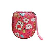 XANAD Custodia Rigida per Cuffie Bambini - Astuccio Universale iClever EarFun Philips Belkin iFecco Nabevi - Valigetta Viaggio Manico Portatile Bambini Resistente Urti Acqua (Cuore rosa)