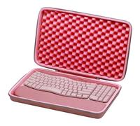 XANAD Custodia rigida per Logitech Wave Keys MK670 Combo/Wave, tastiera ergonomica wireless, colore rosa, interno: 38,4 x 23,4 x 4,8 cm