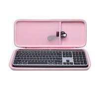 XANAD Custodia rigida per tasti Logitech MX e tasti MX con microfono avanzato e tastiera illuminata wireless, colore: rosa, interno: 43,7 x 15,7 x 3 cm