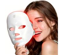 XANBYYE Maschera facciale a 7 colori LED, dispositivo ricaricabile di bellezza di cura della luce per uso domestico