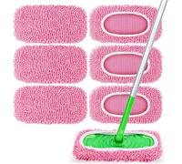 Xanewza Set di 6 panni riutilizzabili compatibili con Swiffer Scopa, lavabili e durevoli, in microfibra per Swiffer Sweeper Mop, panni per pulizia a secco e bagnato