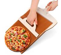 XANGNIER Pala per pizza scorrevole, la pala per pizza che trasferisce perfettamente la pizza, super magica pala per pizza con manico in legno, spatola per pizza per interni ed esterni accessori