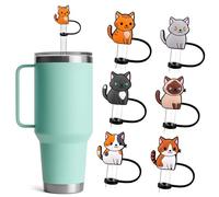 XANGNIER Simpatico tappo di copertura in silicone per tazza YETI, 6 pezzi riutilizzabili per bicchieri YETI 708,7 g, 992,2 g, 1,190 g, punta di cannuccia per bicchieri YETI, accessori antipolvere