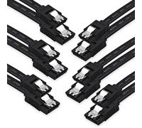 XANHAM Confezione da 6 cavi SATA da 45,7 cm, cavo SATA III, 6 Gbps, diritto 180-180 gradi, per HDD SATA, SSD, driver CD, masterizzatore CD, nero