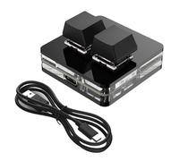 XANHOY Tastiera macro portatile a 2 tasti, tastiera meccanica con una sola mano, illuminazione a colori USB per giochi e contabilità