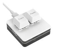 XANHOY Tastiera macro portatile a 2 tasti, tastiera meccanica con una sola mano, illuminazione a colori USB per giochi e contabilità