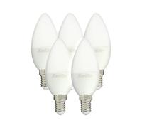 Xanlite Set di 5 lampadine LED a fiamma - attacco E14 - 5 W cons (40 W Eq) - luce bianca calda