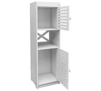 XANNI Armadio bagno in polipropilene, armadio da bagno stretto, resistente all'usura, impermeabile, armadio con porta, bianco (altezza 22 x 20 x 75 cm)