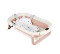 XANNI Vasca da bagno per bambini pieghevole, Vasca da bagno con tappetino da bagno, Vasca da viaggio portatile per neonati e bambini da 0 a 24 mesi Newborn Essentials