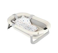 XANNI Vasca da bagno per bambini pieghevole, Vasca da bagno con tappetino da bagno, Vasca da viaggio portatile per neonati e bambini da 0 a 24 mesi Newborn Essentials
